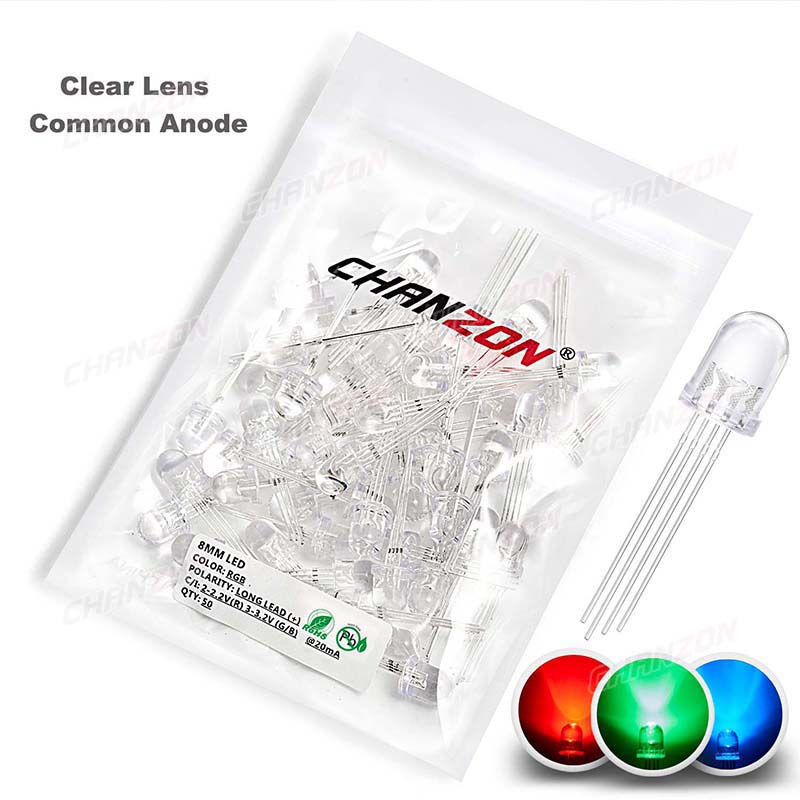 50 Stück 8 mm RGB-LED-Emission – Science And Hobby Bewertung und Preis