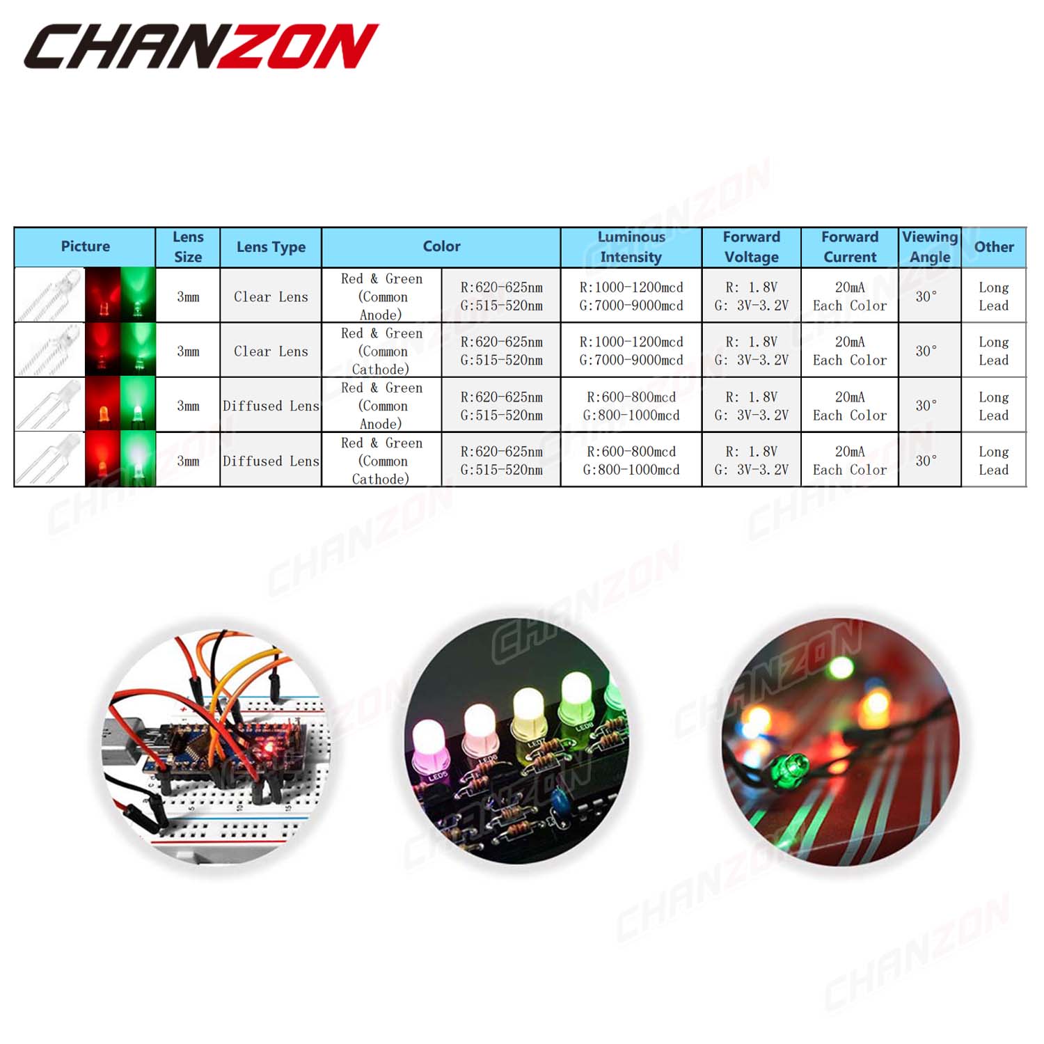 Zweifarbige 3 mm LED-Leuchtdio – Science And Hobby Bewertung und Preis